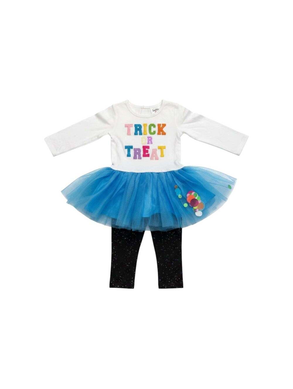 Counting Daisies Trick or Treat Tutu 2pc Set Toddler NWT Halloween Size 3